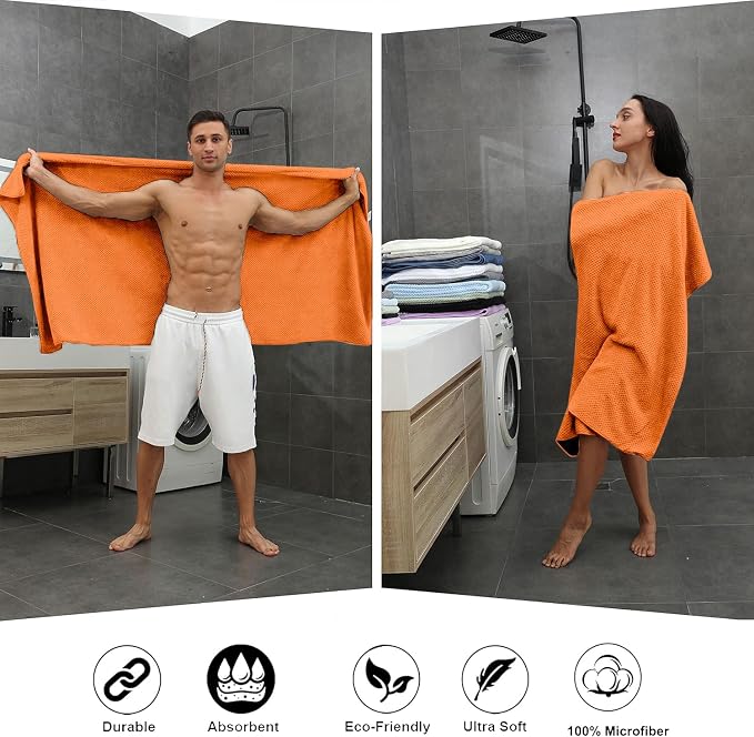Smuge Extra Large Bath Towel Sheet Set 35x70 Inches - Image 4
