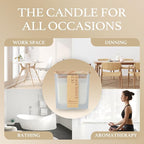 Scented Candle, 7.04 oz Oud Sandalwood Aromatherapy Candle, Natural Soy Wax - Image 3