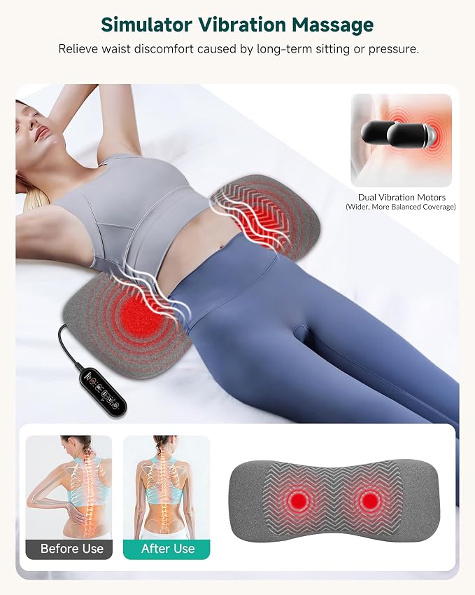 3-in-1 Rechargeable Electric Lumbar Support Pillow, Triple Support Air Lift - Image 5