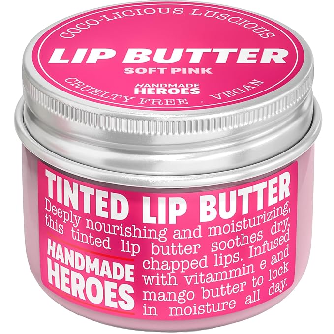 100% Natural Tinted Lip Butter Sleeping Lip Mask Clean Petroleum Free Lip by HandmadeHeroes