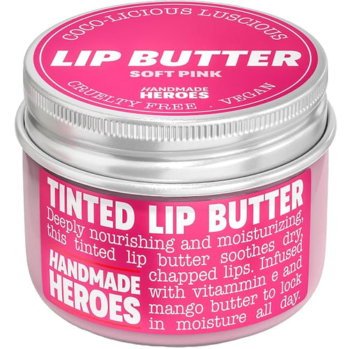 100% Natural Tinted Lip Butter Sleeping Lip Mask Clean Petroleum Free Lip by HandmadeHeroes