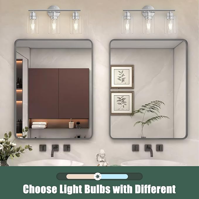 Espird Bathroom Vanity Light Fixtures Polished Chrome Bathroom Lighting Fixture - Image 5