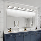 SineRise LED Modern Bathroom Vanity Light Fixtures, Brushed Nickel Modern - Image 7