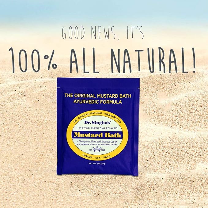 Dr. Singha's Mustard Bath, Therapeutic Bath Salts, 2 Oz - Image 4