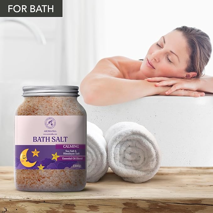 Calming Bath Salts 46 Oz - 1300g - w/Sandalwood & Lavender & Bergamot Essential - Image 3