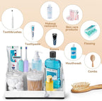 TuCao Marble Bathroom Countertop Organizer, Toothbrush Holders - Image 4