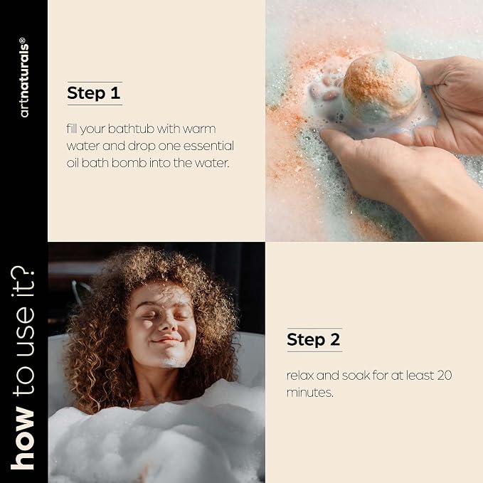 artnaturals Large Bath Bombs Gift Set kit â€“ - Image 6