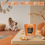 Large Candle Vanilla Pumpkin Scented, 4 Wick Natural Soy Candles - Image 6