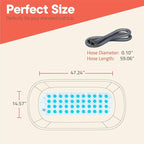 Bubble Bath Massager Mat for Bathtub, 47.24" x 14.57" Full-Body Heated Air Spa - Image 2