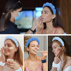 6Pcs Spa Set, Terry Cloth Headbands & Wrist Washbands - Image 5