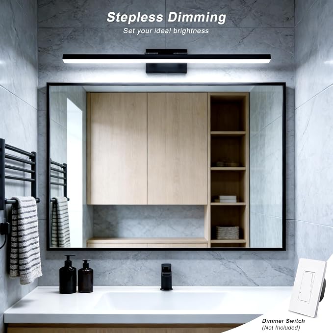 IZORRO Modern Bathroom Vanity Light 48 inch, 36W Dimmable Led Bathroom Light - Image 4