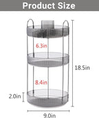 Asayuee 360 Rotating Makeup Organizer, 3 Tier Large Capacity Make Up Organizers - Image 4