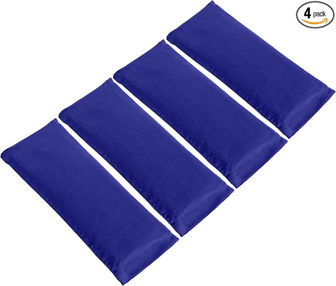 Sunshine Yoga 4-Pack Unscented Sateen Eye Pillows, Low-Luster, 9’’ x 4’’ by SunshineYoga