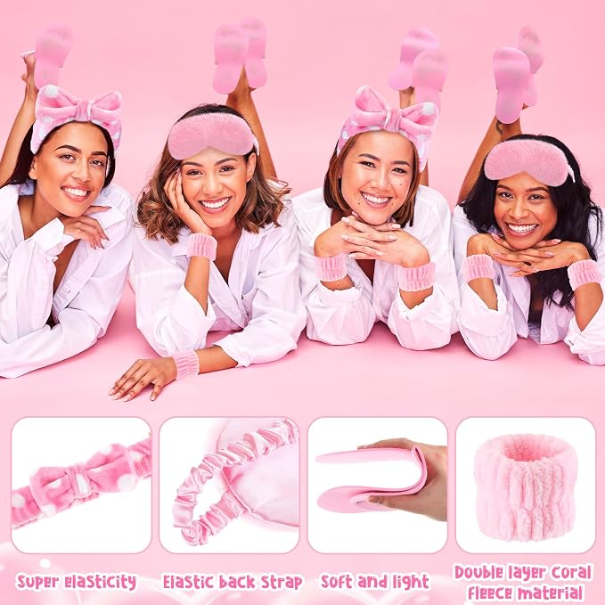 Moucuny 42 Pcs Summer Spa Sleepover Party Supplies Bulk - Image 3