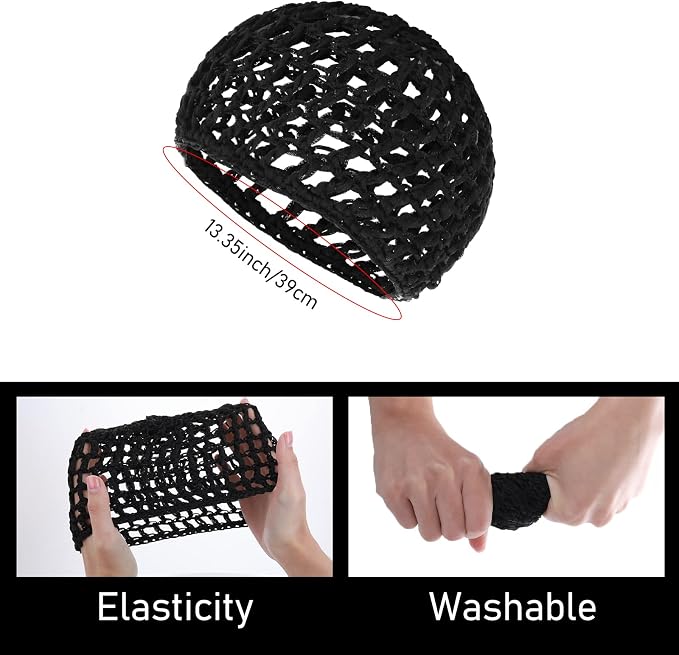 WLLHYF Wig Cap Thick Long Hair Caps Adjustable Net Mesh Braided Weaving Making - Image 2