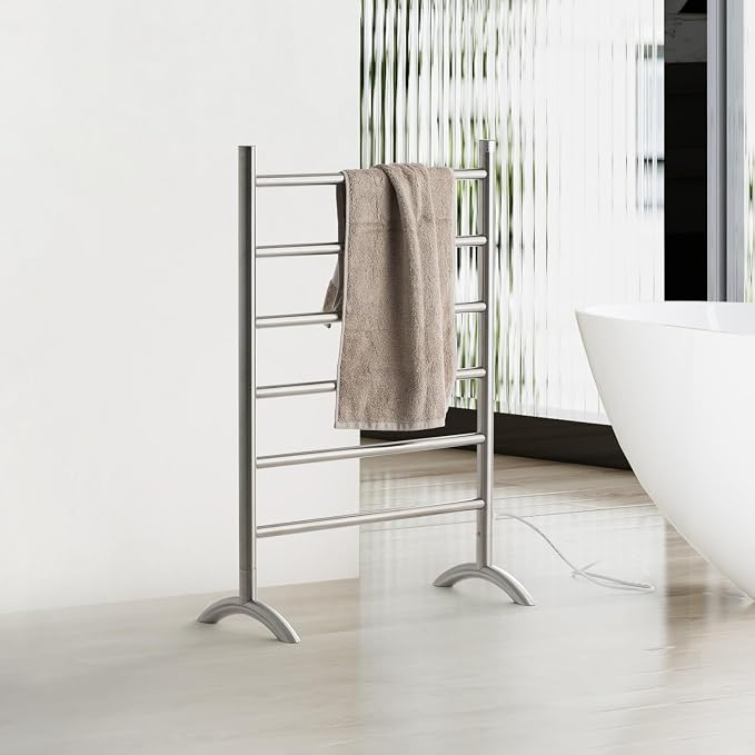 Freestanding Towel Warmer 6 Bars Plug-in Option 3 Working Modes - Image 7