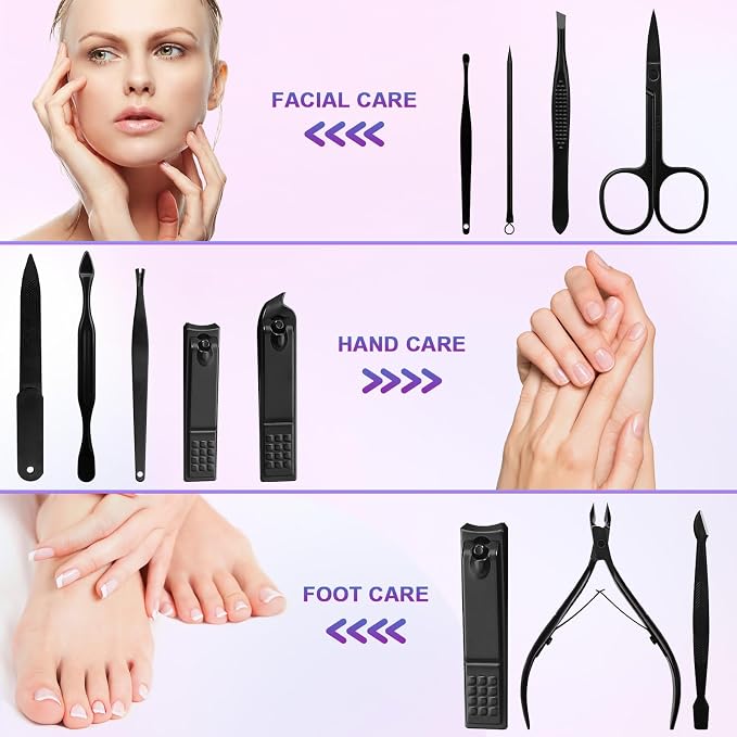 ANRUI Manicure Kit Nail Clippers Set Pedicure Kit, 12 Pieces Professional - Image 3
