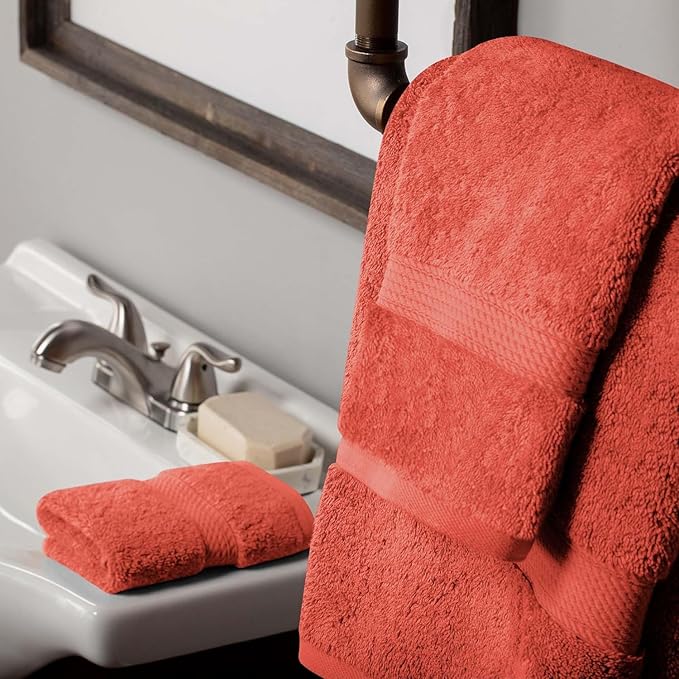 SUPERIOR Egyptian Cotton Pile 3 Piece Towel Set, Includes 1 Bath, 1 Hand - Image 3