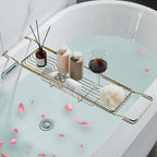 Stainless Steel Bathtub Caddy Tray, Expandable Bathtub Holder Table, Adjustable by Unknown