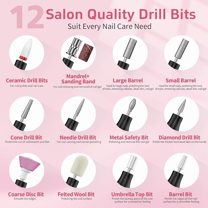 Cordless Nail Drill Electric File - Image 4