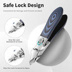 Safety Lock Cuticle Nippers for Home Manicure, G10 Handle Cuticle Trimmer for - Image 5
