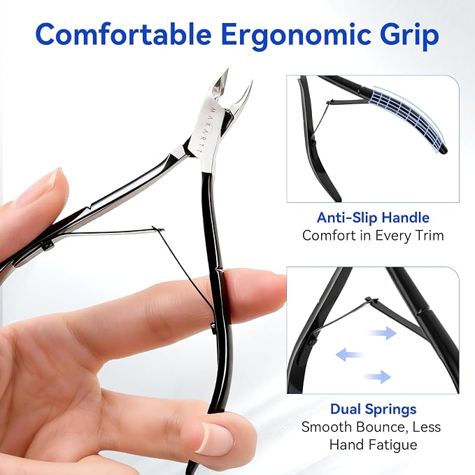 Makartt Cuticle Nipper - 7mm Full Jaw Stainless Steel Cuticle Trimmer - Image 4