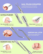 MORGLES Nail Care Kit, Manicure and Pedicure Tools Kit, 3 Nail File 100/180 - Image 6