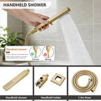 Midanya Shower System with Tub Spout, Bathtub Shower Faucet Set with Square - Image 7