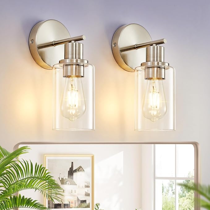 DLLT Wall Sconces Set of Two: Modern Bathroom Vanity Light Fixtures by DINGLILIGHTING