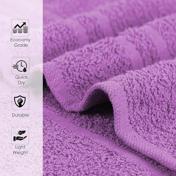 Hand Towels Purple Economy Salon Towels - Image 6