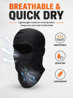 SATINIOR 6 Pcs Ski Mask Cover Balaclava Full Face Mask Summer Face Cover UV - Image 5