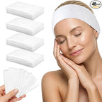 Disposable Headbands for Spa & Facials – 48pcs White Disposable Spa Headbands by AIHOPESTO