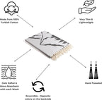 InfuseZen Turkish Towel with Mountain Landscape – 100% Organic Turkish Cotton - Image 2