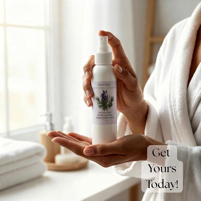 Symbolic Magic Lavender Eucalyptus Bathroom Spray – Essential Oil Shower - Image 9