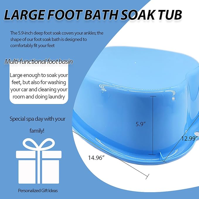 JOYMAY Foot Soaking Bath Basin, Soaking Tub, Large Basin, Feet Pedicure|Foot - Image 5