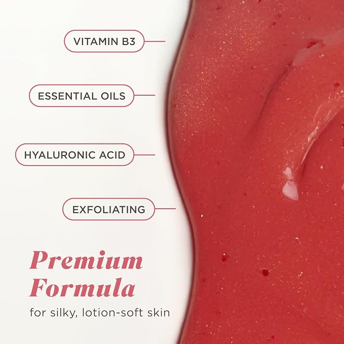 Caress Tahitian Pomegranate & Coconut Milk Exfoliating Scrub Body Wash - Image 5