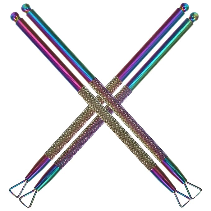 Beavorty Nail Cuticle Pusher 4pcs Stainless Steel Cuticle Peeler Triangle by Beavorty