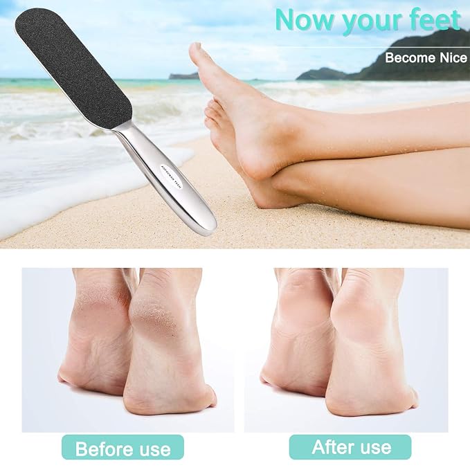 Professional Pedicure Foot File, Coarse/Fine Double Side and Reusable Stainless - Image 6