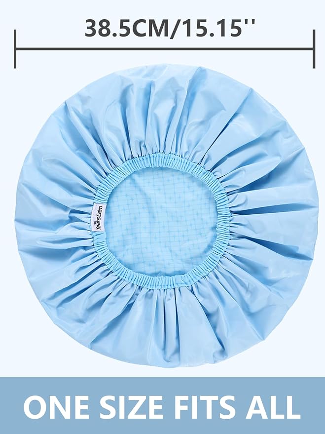 Years calm Shower Caps for Women Reusable Waterproof, Double Layer Waterproof - Image 4