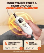 Lenmen Graphene-Infused 1Min Fast Heating Pad, Deeper Pain Relief Weighted - Image 5