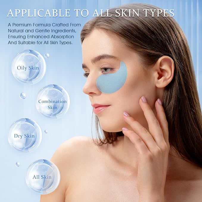 Under Eye Patches for Dark Circles & Puffy Eyes- 60 Hydrogel Eye Mask Patches - Image 7