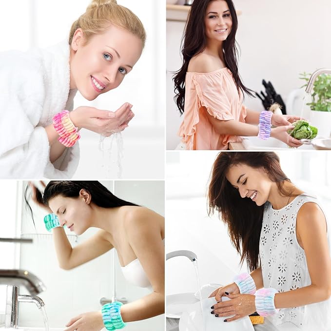 8pcs Wrist Bands for Washing Face Wash Wristbands Wrist Towels Arm Bands for - Image 7