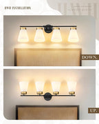 4-Light Bathroom Light Fixture, HWH 32 Inch Vanity Lights Over Mirror, Modern - Image 4