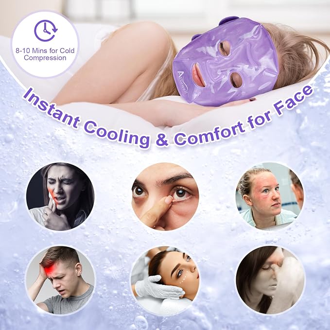 Atsuwell Cooling Ice Face Eye Mask Set - Image 2