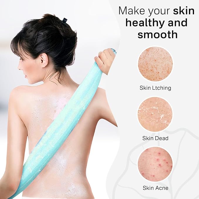 Yiclick 2pcs Back Scrubber for Shower Bath ，Exfoliating Body Scrubber, Body - Image 3