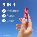 NIVEA Cherry Lip Care, Ruby Tinted Lip Balm Pack - Image 3