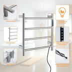 Heated Towel Racks, 4 Bars Towel Warmer Rack - Image 5