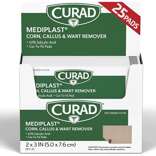 Curad - CUR01496 Mediplast Corn, & Wart Remover, 40% Salicylic Acid Pads by Curad