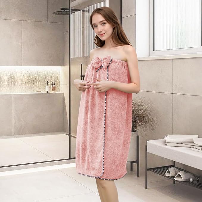 GOSCHE Towel Wrap for Women, Adjustable Shower Wrap Towel - Image 6