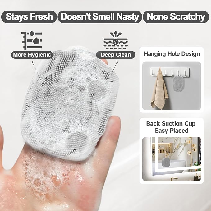 2 PCS Face Scrubber, Soft Silicone Face Exfoliator - Image 3